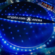 An overhead shot of the Staples Center has Crypto.com Arena added on it.